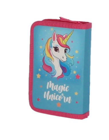 MCPE31CK95,Penar echipat 31 piese 1 fermoar 2 extensii unicorn albastru pigna