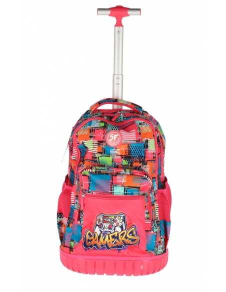 LE48TR03,Ghiozdan troller strong roz pigna