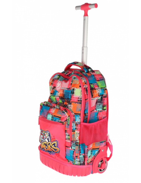 LE48TR03,Ghiozdan troller strong roz pigna