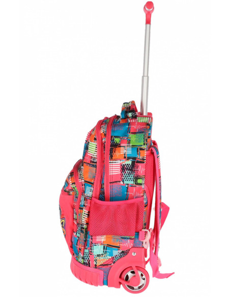 LE48TR03,Ghiozdan troller strong roz pigna