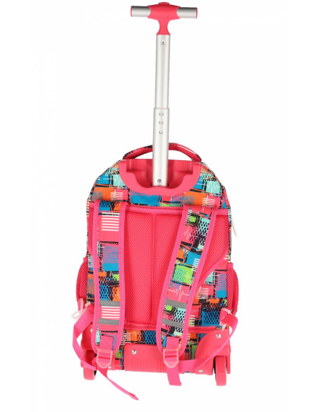 LE48TR03,Ghiozdan troller strong roz pigna