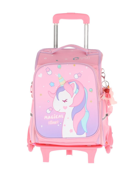 GNBTR4031R,Ghiozdan troller clasa 0 roz pigna