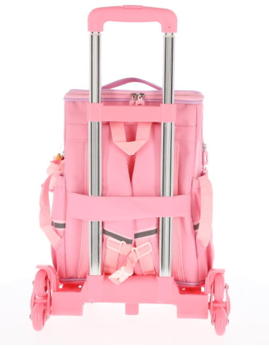 GNBTR4031R,Ghiozdan troller clasa 0 roz pigna