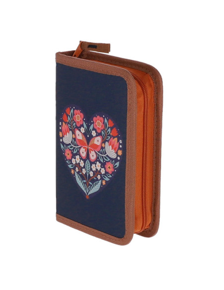 MCPE23ME57,Penar echipat 23 piese 1 fermoar 2 extensii inima negru pigna