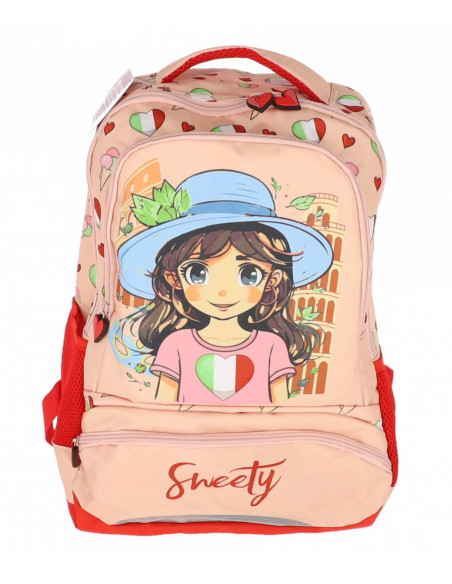 SORS42IT,Ghiozdan cl i-iv 3 fermoare sweety pigna