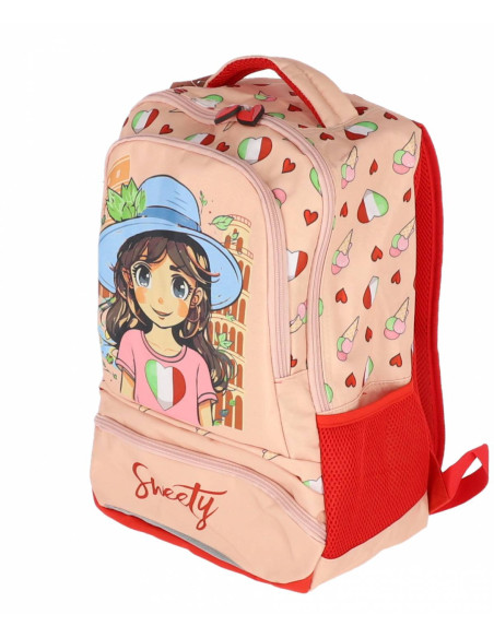 SORS42IT,Ghiozdan cl i-iv 3 fermoare sweety pigna