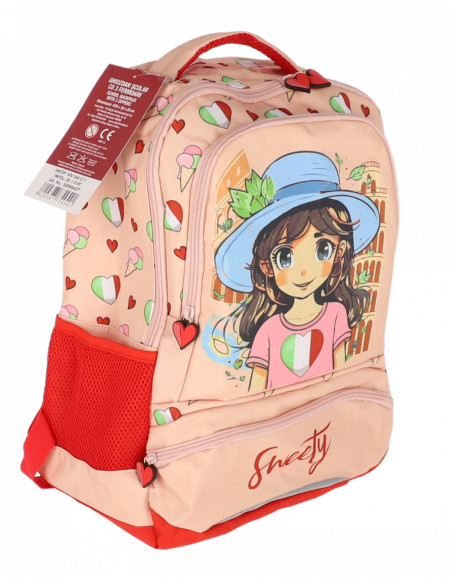 SORS42IT,Ghiozdan cl i-iv 3 fermoare sweety pigna