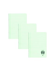 Set 3 x Caiet Daco A4, 60 file, 70g/mp, dictando, coperta plastic, Verde pastel