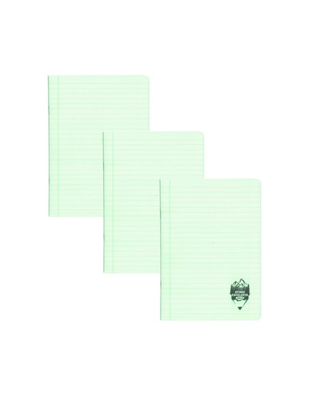 Set 3 x Caiet Daco A4, 60 file, 70g/mp, dictando, coperta plastic, Verde pastel