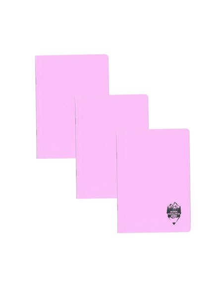 Set 3 x Caiet Daco A4, 60 file, 70g/mp, dictando, coperta plastic, Mov pastel