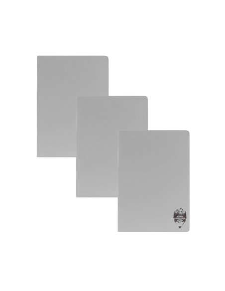 Set 3 x Caiet Daco A4, 60 file, 70g/mp, dictando, coperta plastic, Gri