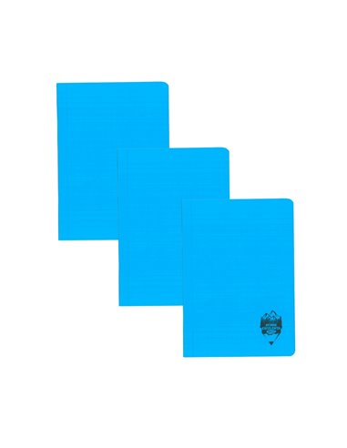 Set 3 x Caiet Daco A4, 60 file, 70g/mp, dictando, coperta plastic, Albastru