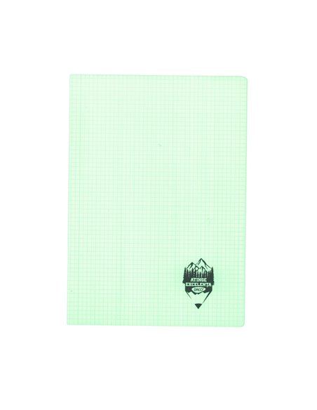 Caiet Daco A5, 100 file, 70 g/mp, coperta plastic, matematica, Verde pastel