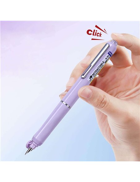 Stilou reatractabil Writech + 5 patroane cerneala albastra, Albastru Stilou reatractabil Writech + 5 patroane cerneala albastra, Albastru