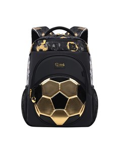 Ghiozdan scoala ergonomic S-COOL, 40X28X16 cm, Football gold edition