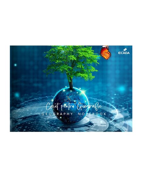 Caiet geografie Ecada, 17x24 cm, 24 file, 60 g/mp