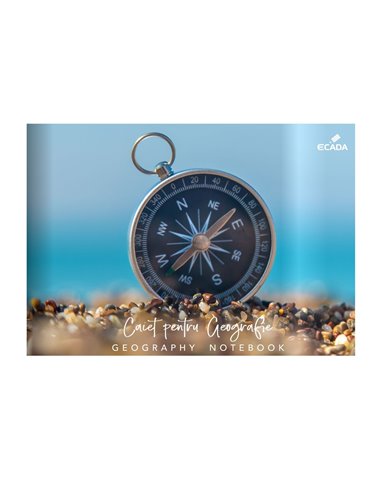 Caiet geografie Ecada, 17x24 cm, 24 file, 60 g/mp