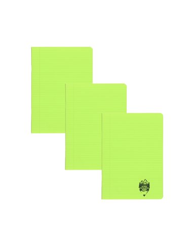 Set 3 x Caiet Daco A5 TIP II, 24 file, 100 g/mp, coperta plastic, Verde