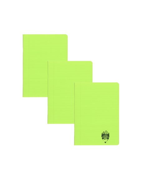 Set 3 x Caiet Daco A5 TIP II, 24 file, 100 g/mp, coperta plastic, Verde