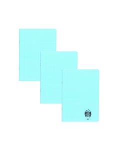 Set 3 x Caiet Daco A5 TIP II, 24 file, 100 g/mp, coperta plastic, Albastru