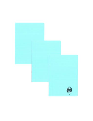Set 3 x Caiet Daco A5 TIP II, 24 file, 100 g/mp, coperta plastic, Albastru