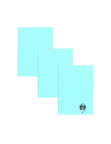 Set 3 x Caiet Daco A5 TIP II, 24 file, 100 g/mp, coperta plastic, Albastru