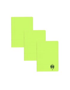 Set 3 x Caiet Daco A5 TIP I, 24 file, 100 g/mp, coperta plastic, Verde