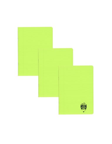 Set 3 x Caiet Daco A5 TIP I, 24 file, 100 g/mp, coperta plastic, Verde