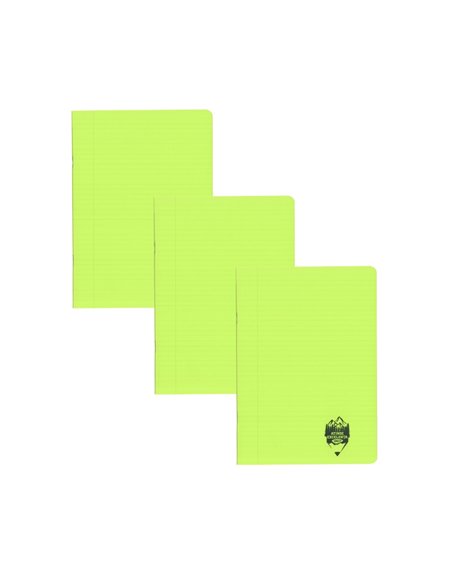 Set 3 x Caiet Daco A5 TIP I, 24 file, 100 g/mp, coperta plastic, Verde