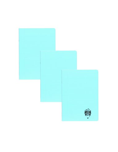 Set 3 x Caiet Daco A5 TIP I, 24 file, 100 g/mp, coperta plastic, Albastru