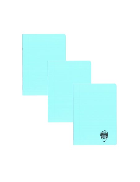 Set 3 x Caiet Daco A5 TIP I, 24 file, 100 g/mp, coperta plastic, Albastru