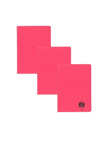 Set 3 x Caiet Daco A5 TIP I, 24 file, 100 g/mp, coperta plastic, Roz