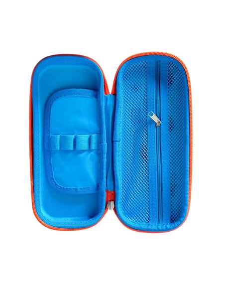 Penar oval, rigid cu un compartiment Deli, Motiv spaceship, Fermoar portocaliu Penar oval, rigid cu un compartiment Deli, Motiv spaceship, Fermoar portocaliu