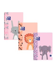 Set 3 caiete Oxford A5 Tip II, 24 file, 90 g/mp, Motiv kids, Fete