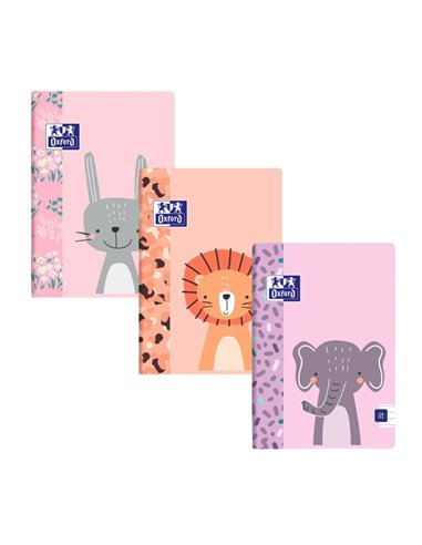 Set 3 caiete Oxford A5 Tip II, 24 file, 90 g/mp, Motiv kids, Fete