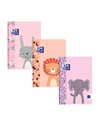 Set 3 caiete Oxford A5 Tip II, 24 file, 90 g/mp, Motiv kids, Fete