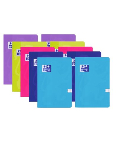 Set 10 caiete Oxford A5, 48 file, hartie Optik 90 g/mp, matematica, Motiv campus