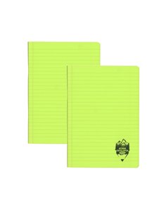 Set 2 caiete DACO A5, 100 file, 70g/mp, dictando, coperta plastic, Verde neon