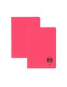Set 2 caiete DACO A5, 100 file, 70g/mp, dictando, coperta plastic, Roz