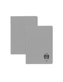 Set 2 caiete DACO A5, 100 file, 70g/mp, dictando, coperta plastic, Gri