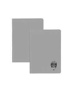 Set 2 caiete DACO A5, 100 file, 70g/mp, dictando, coperta plastic, Gri