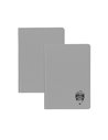 Set 2 caiete DACO A5, 100 file, 70g/mp, dictando, coperta plastic, Gri