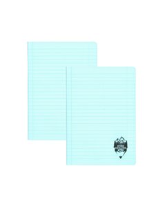 Set 2 caiete DACO A5, 100 file, 70g/mp, dictando, coperta plastic, Albastru deschis