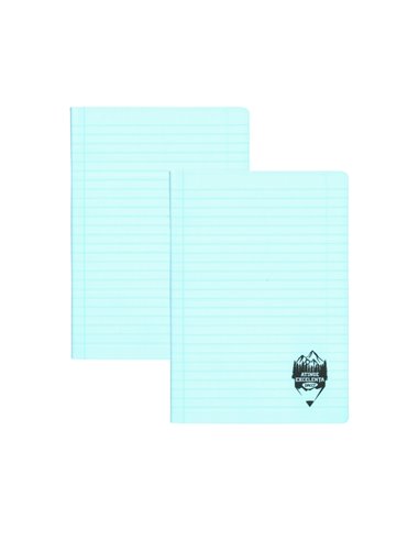 Set 2 caiete DACO A5, 100 file, 70g/mp, dictando, coperta plastic, Albastru deschis