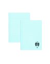 Set 2 caiete DACO A5, 100 file, 70g/mp, dictando, coperta plastic, Albastru deschis