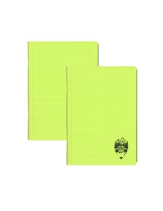 Set 2 caiete DACO A5, 100 file, 70g/mp, matematica, coperta plastic, Verde neon