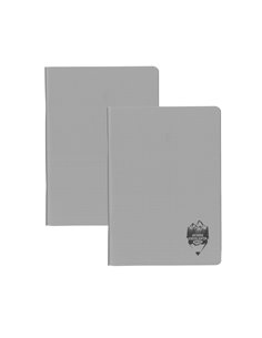 Set 2 caiete DACO A5, 100 file, 70g/mp, matematica, coperta plastic, Gri