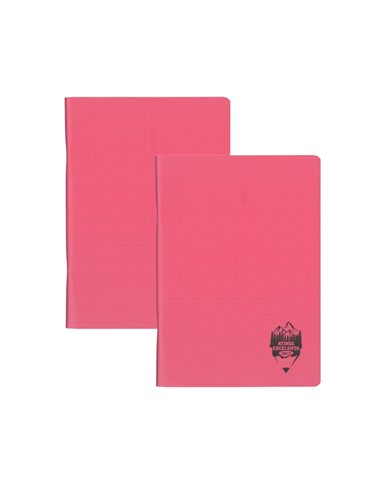Set 2 caiete DACO A5, 100 file, 70g/mp, matematica, coperta plastic, Roz