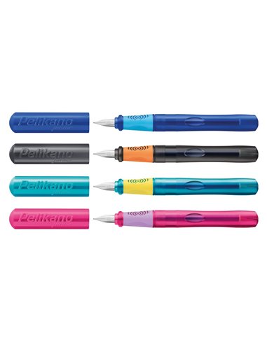 Stilou Pelikano Junior, penita A pentru dreptaci, grip economic, blister, Roz