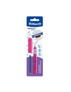 Stilou Pelikano Junior, penita A pentru dreptaci, grip economic, blister, Roz